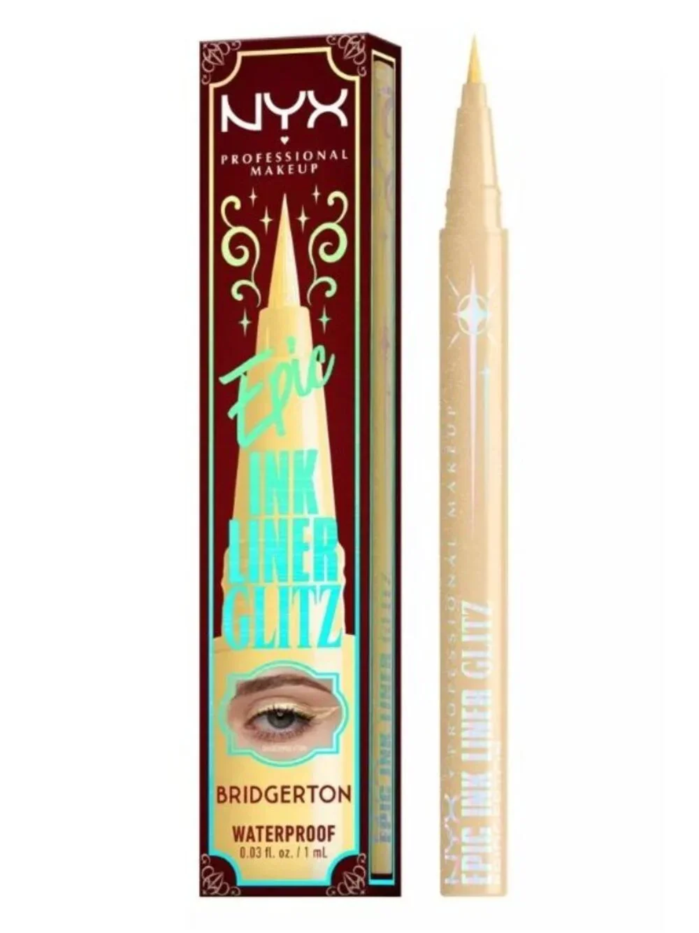 NYX Professional Makeup Bridgerton Royal Epic Ink Liner Glitzed in Gold Set of 2